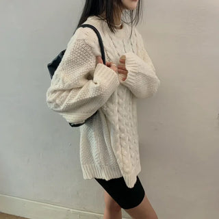 Over fit Cable knit
