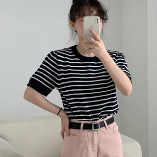 Matthew striped short-sleeve knit