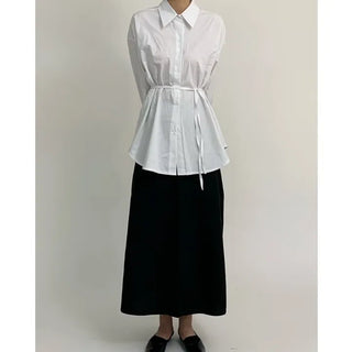 Hole Double Button Shirt