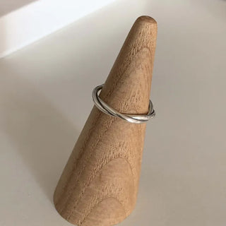 Rough Oil Painting Twist Open Ring