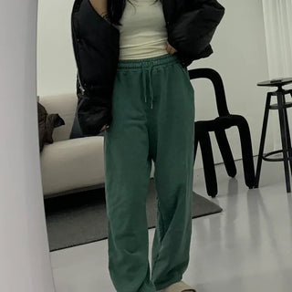 Pigment Jogger Pants with Drawstring Women's Green Charcoal