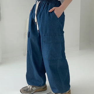 [UNISEX] Yeru Denim String Pants