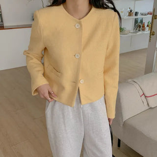 Cien collarless jacket