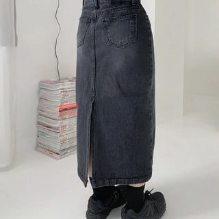 Grow denim skirt