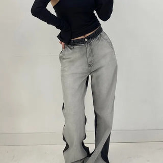 Smoky two-tone denim gradient wide unique