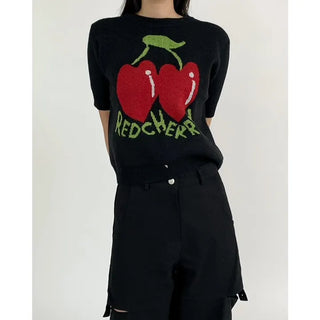 Cherry Short Sleeve Knit
