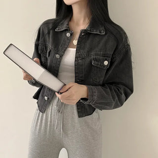 Vintage Mood, Cut-off Crop Denim Jacket