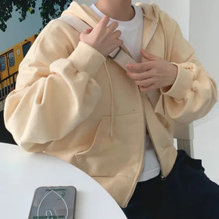Clue Crop Zip-up Hoodie