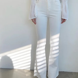 Line High-Waisted White Jeans