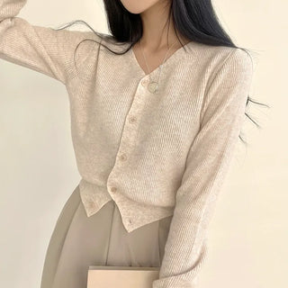 Delicate Cashmere V-Neck Knit Cardigan