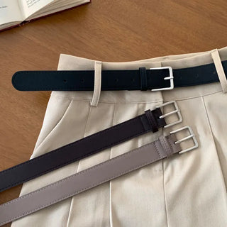 Lutz Square Silver Buckle Belt
