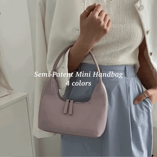 Mini Belted Enamel Shoulder Bag  Belt Leather Leather Bag Mini Bag Y2K Teen Summer Bag Mini Bag Crossbody Bag Leather Bag Red Bag Summer Bag Shoulder Bag Vintage