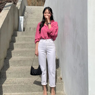 Pound Straight Fit Wide Cotton Pants