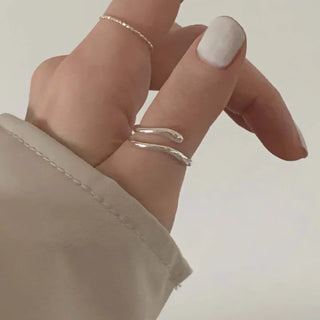 Wave Swirl Open Ring