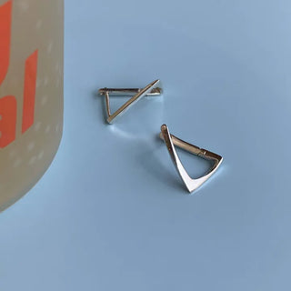 Wave Square One-Touch Earrings (Silver, Rose Gold, Gold)