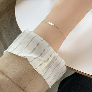 Mini Bar Layered Bracelet (Silver, Rose Gold)
