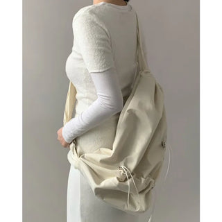 String Shirred Crossbody Bag