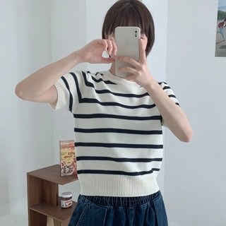 Lapu striped short-sleeve knit
