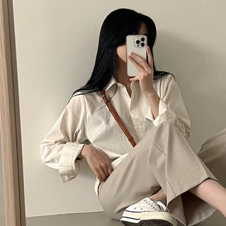 Styling Must-Have, Daily Basic Collared Long-Sleeve Shirt
