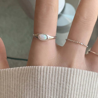 Oval Opal Rounded Ring