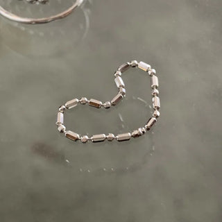 Skinny Cut Bar Chain Ring