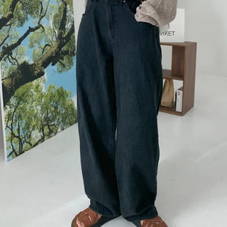 Soft-dyed black jeans