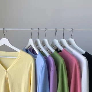 Lechel Pastel Soft V-Neck Cardigan