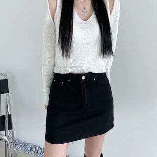 Cotton Mini Skirt (2 colors)