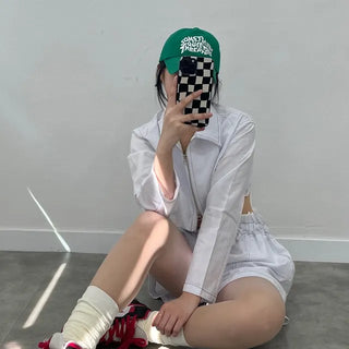 Linen Crop Stitch Jacket