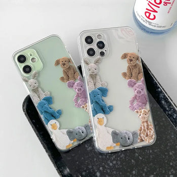 Life-size doll friends frame iPhone case