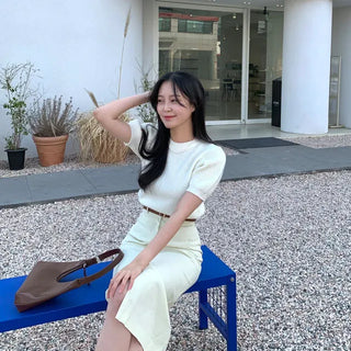 Bijou Puff Round Short Sleeve Knit