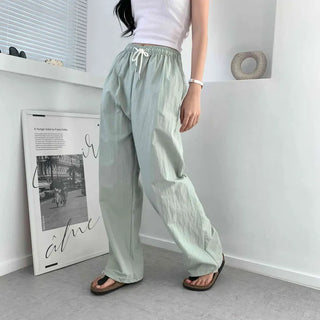 [Until Summer!] Cool Colored Crinkly Wide Unisex Jogger Pants (7 Colors)