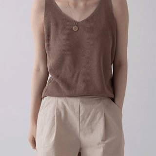 Yoplait Summer VNeck Sleeveless Knit