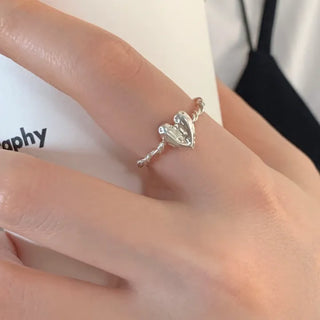 Ugly Heart Twist Open Ring