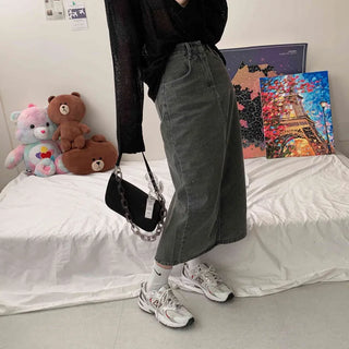 [All-Season Item!] Highly Versatile, Casual Long Skirt with Back Slit (3 Colors)