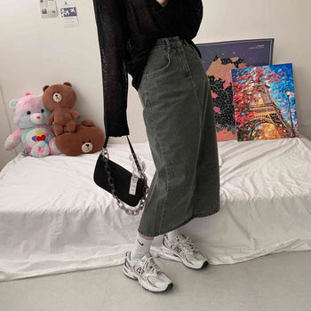 [All-Season Item!] Highly Versatile, Casual Long Skirt with Back Slit (3 Colors)