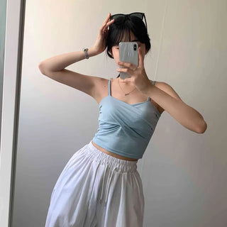 [Slim Fit] Stunning Colors, Stretchy Twisted Double Sleeveless Top (5 Colors)