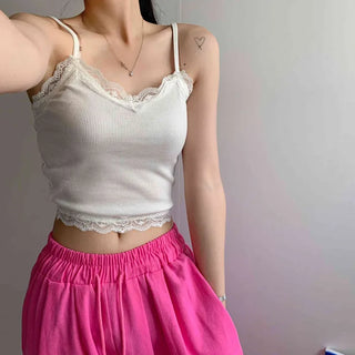 [200% Versatility] Seamless Lace Sleeveless Top (2 colors)