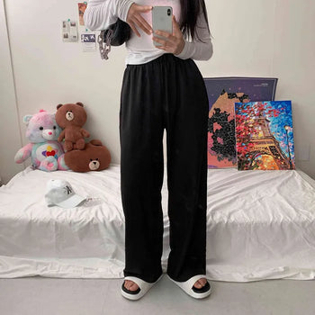 [Summer Must-Have!] Cool Nylon Maxi Wide Elastic Pants (4 colors)
