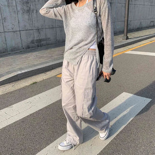 [Delicate Fit!] A Must-Have for Transitional Seasons! Cool Summer See-through Slit Knit Top (6 Colors)