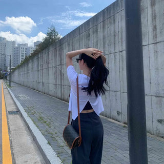 [Fail-proof/High Quality] Cooling Reversible Daily Basic Short Sleeve T-shirt with Back Slit (3 colors)
