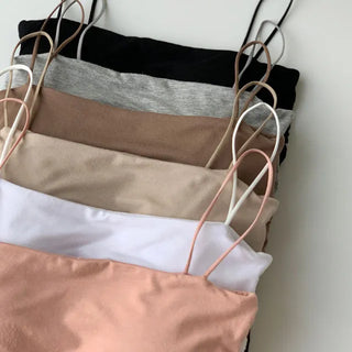 Snuggle Shirred Strap Cap Sleeveless Top