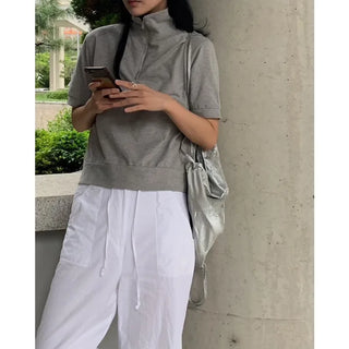 Tuny High-Neck Zip-Up Sweatshirt