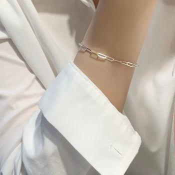 Flat Clip Chain Bracelet (Adjustable Length)