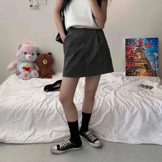 [Daily Style] Girls' Nylon Pintuck Mini Skirt (3 colors)