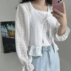 Purering Frill Cardigan
