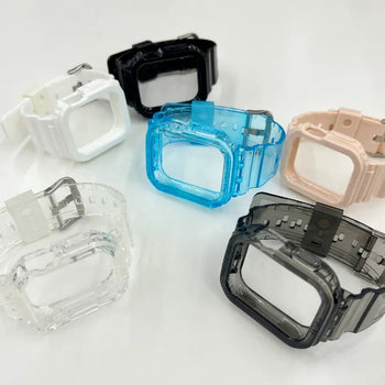Apple Watch Transparent Clear Bumper Jelly Integrated Case Strap