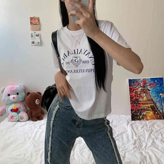 Unique Clean Lettering Half-Crop T-Shirt (3 colors)