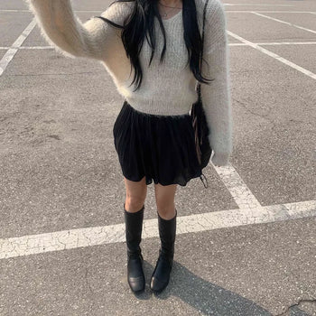 [No Shedding] Delicate Angora Pine Needle V-Neck Knit (6 colors)