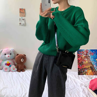 [Oversized/Good Quality] Vivid More Soft Hazzi Round Knit Tee (6 colors)